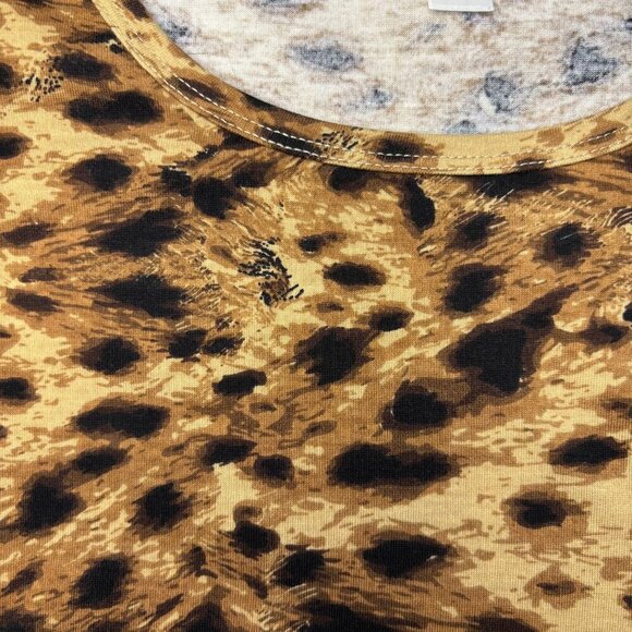 LULAROE Tunic XXS Animal Print Long Sleeve Hi Lo Hem Stretch Cheetah Comfy - Picture 2 of 4